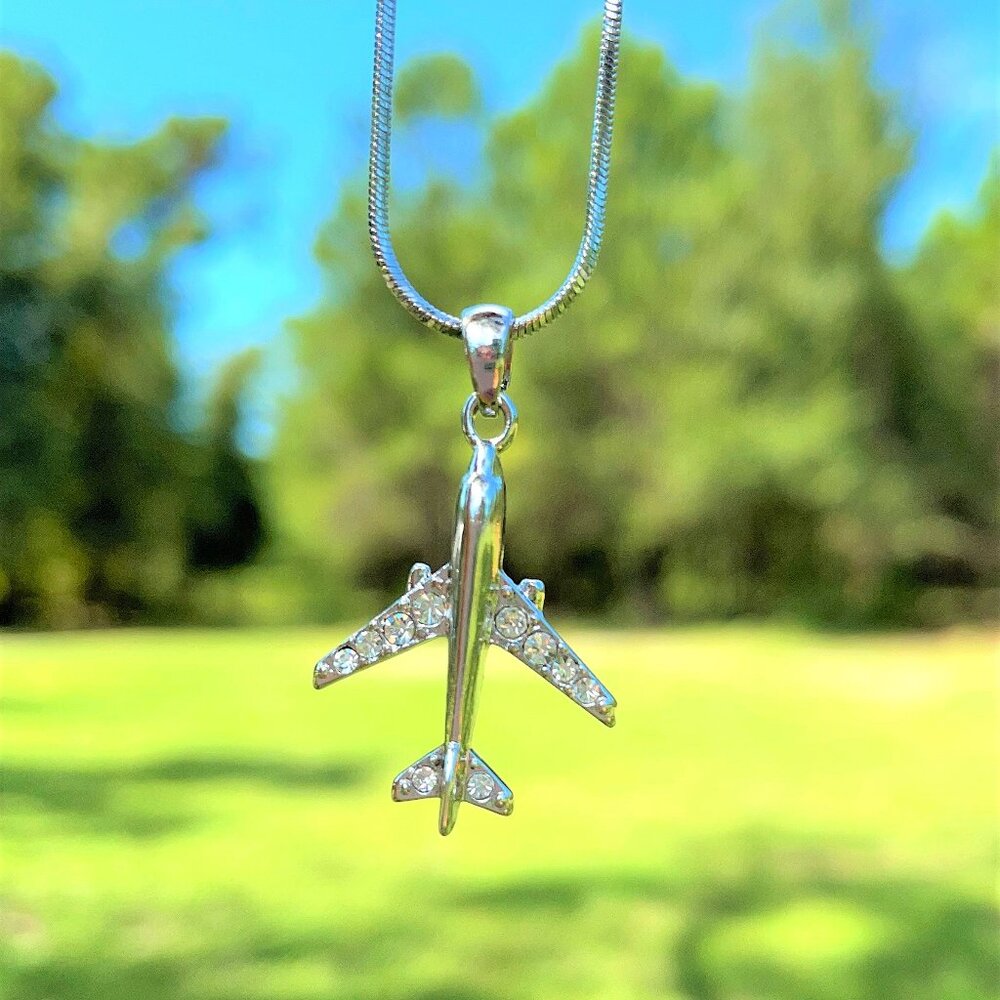 Flight attendant Pendant Necklace/Aviation Jewelry/Pilot Charm Pendant/Jet Gift - Picture 15 of 16